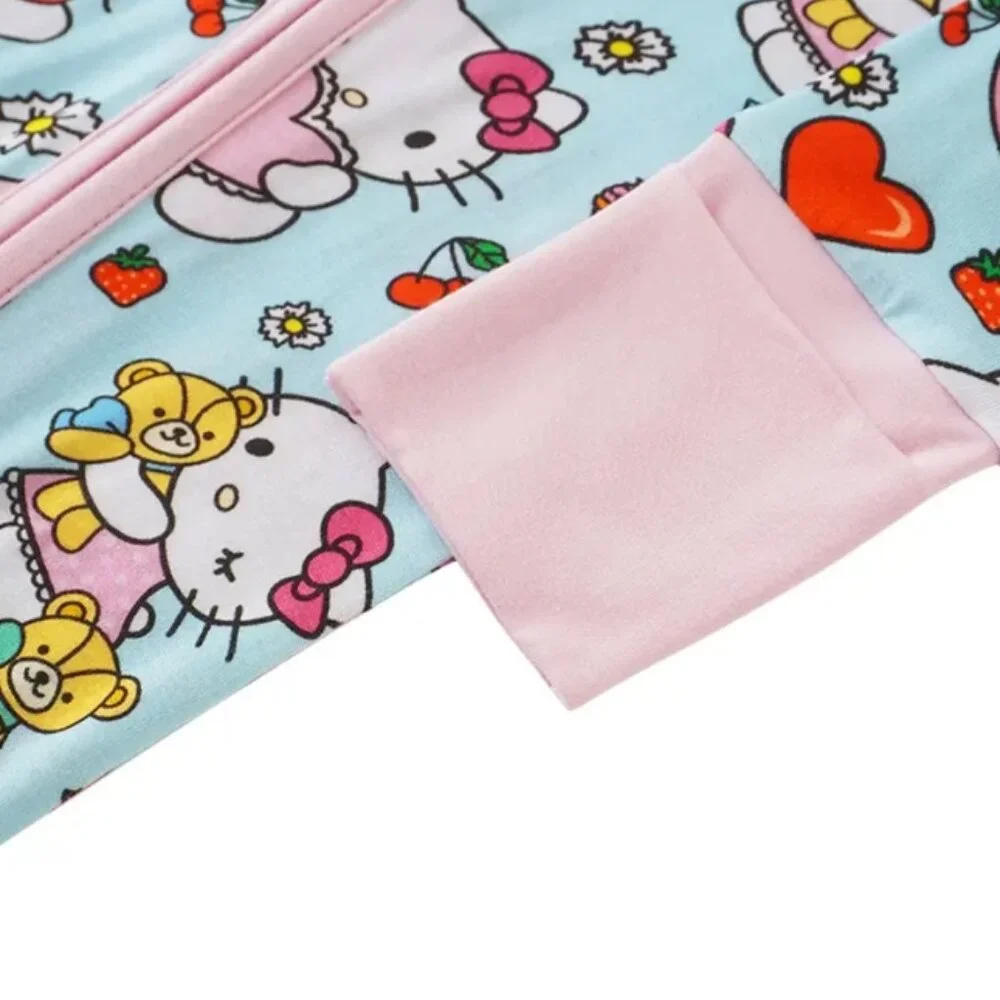 Hello Kitty Baby Girls Bamboo Romper Jumpsuit Sleeper Pajamas